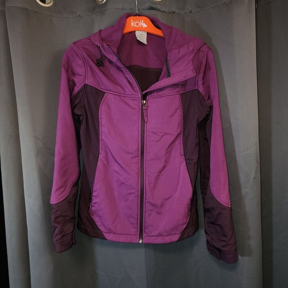 Free Country Womens Hooded Zip Jacket Purple Size X Small